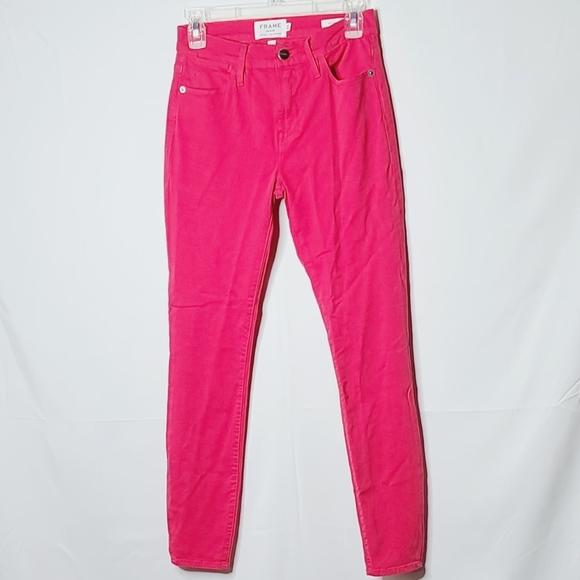 Frame Le High Skinny vintage red 5 pocket jeans pants sz 25 - Picture 3 of 10